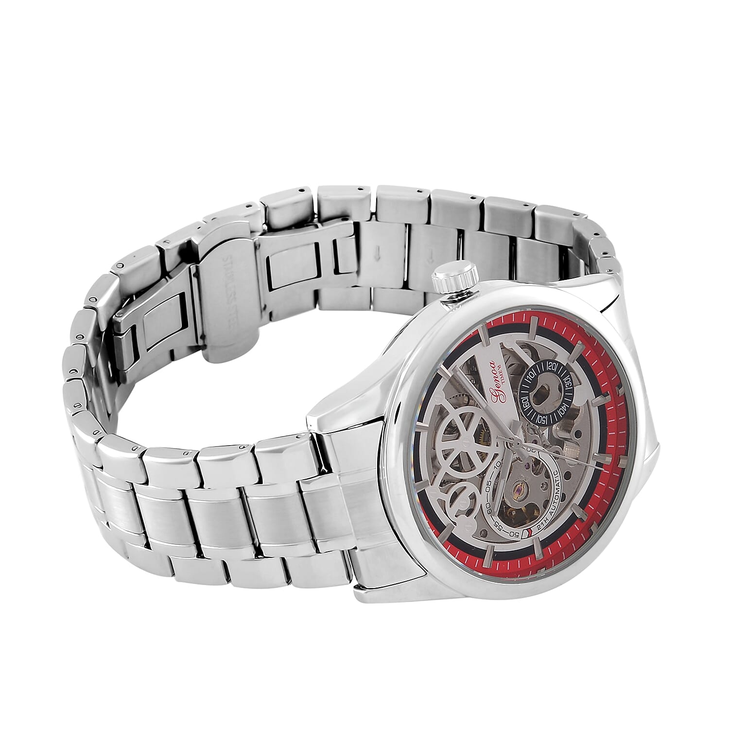 Limited Edition - Genoa Time V2 Automatic Movt, Skeleton Dial Crystal Studded Watch 7829466 6