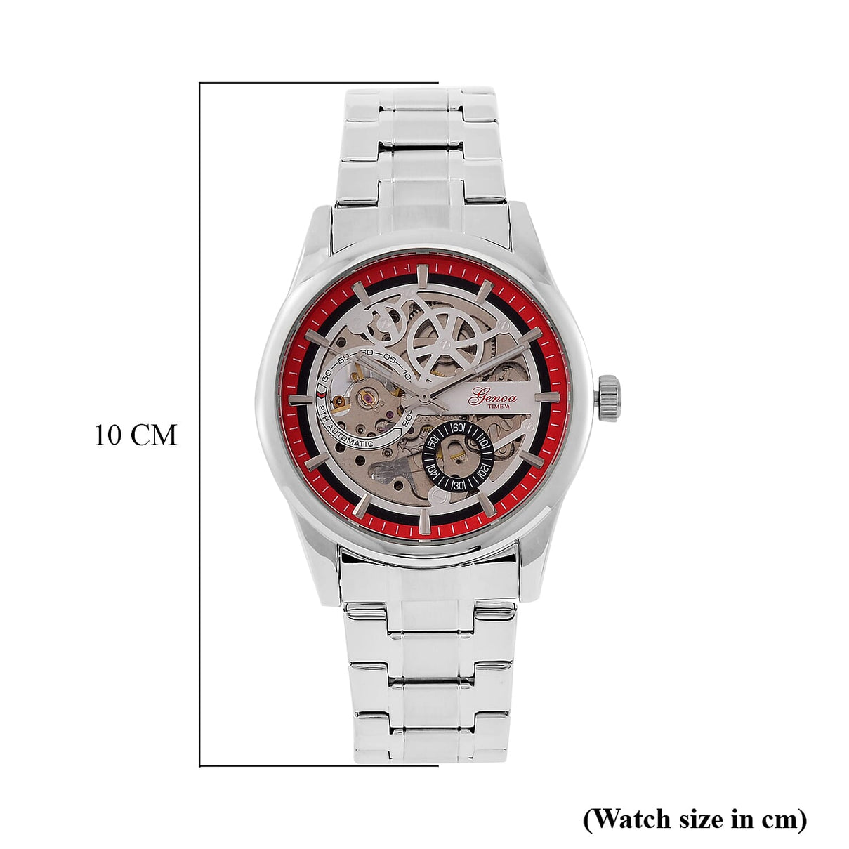 Limited Edition - Genoa Time V2 Automatic Movt, Skeleton Dial Crystal Studded Watch 7829466 8