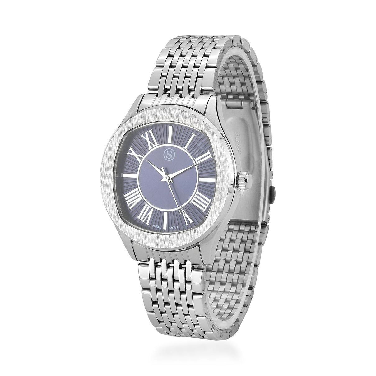 STRADA Japanese Movement Water Resistant Blue Sunshine Hydraulic Dial Watch with Stainless Steel Strap 7951364 0