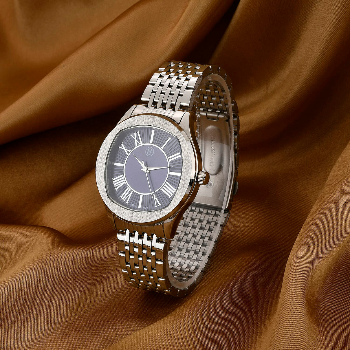 STRADA Japanese Movement Water Resistant Blue Sunshine Hydraulic Dial Watch with Stainless Steel Strap 7951364 2