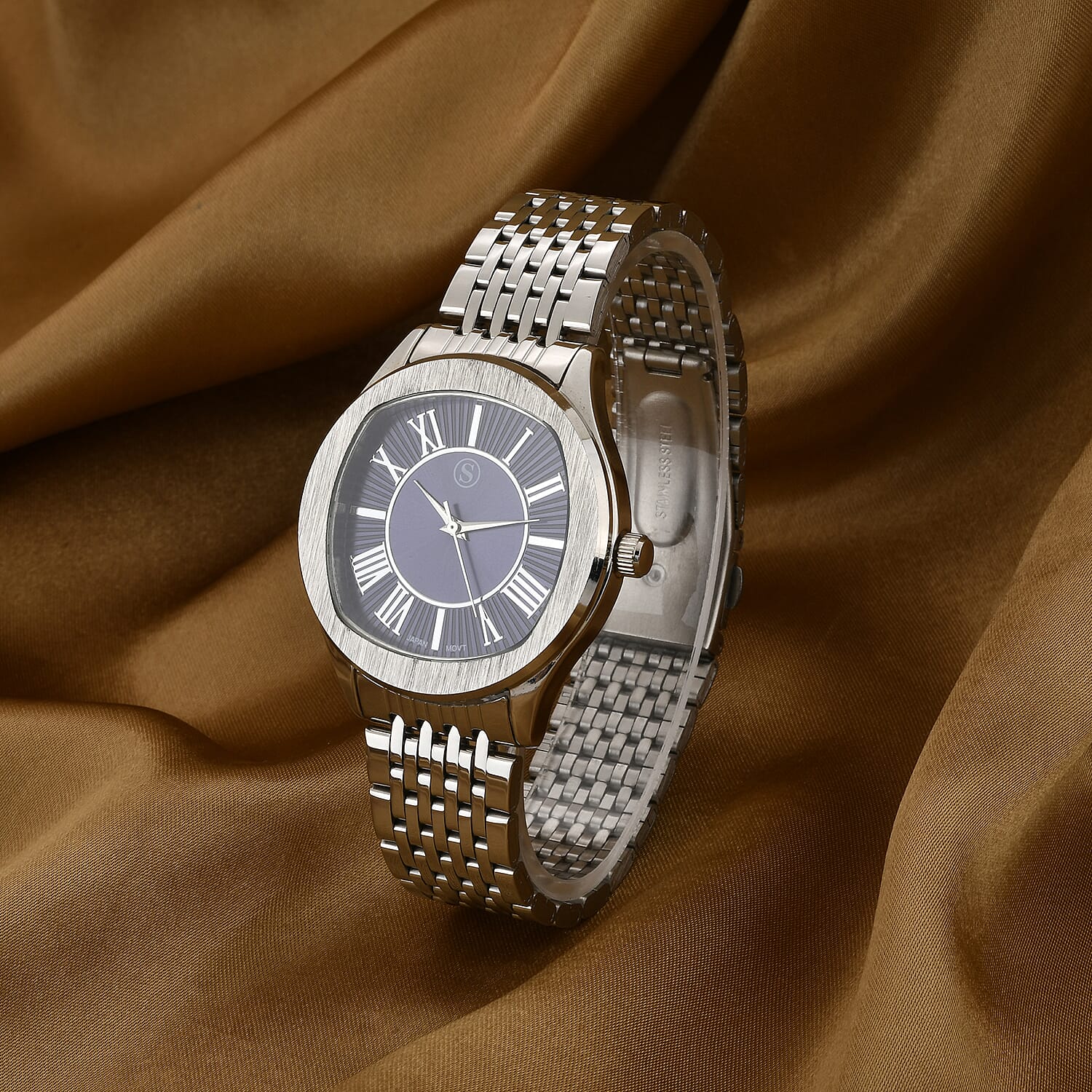 STRADA Japanese Movement Water Resistant Blue Sunshine Hydraulic Dial Watch with Stainless Steel Strap 7951364 2