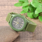 STRADA Japan Movt.  Analog Watch With Green Silicone Strap