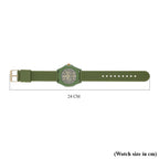 STRADA Japan Movt.  Analog Watch With Green Silicone Strap