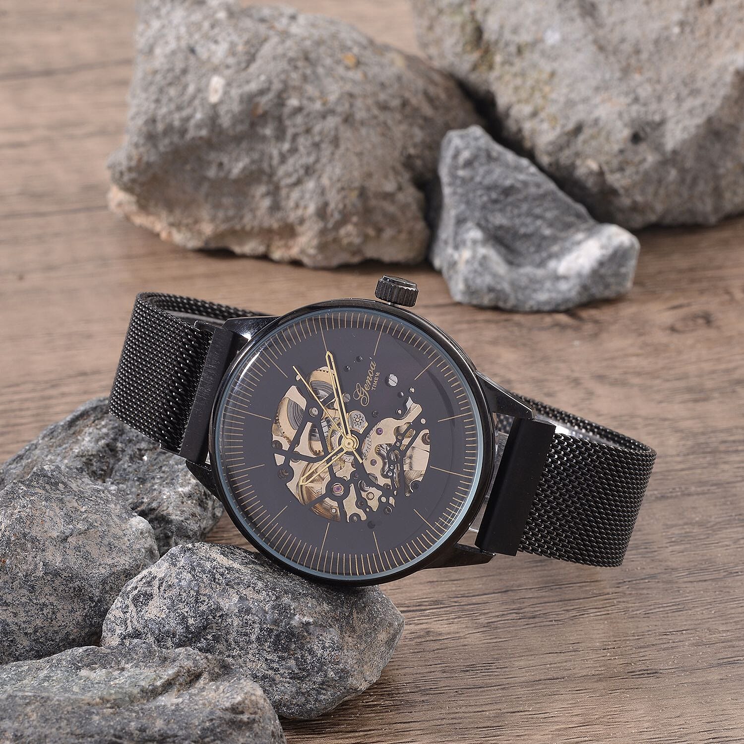 GENOA Automatic Mechanical Movement With Literal Dial With Arched Glass 7624324 2
