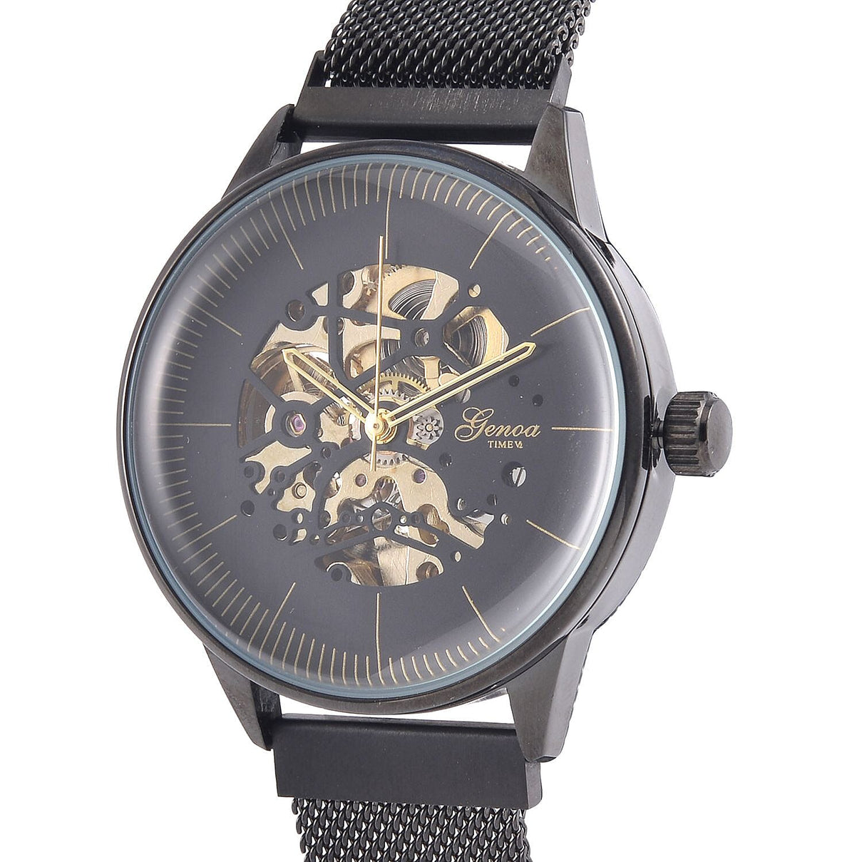 GENOA Automatic Mechanical Movement With Literal Dial With Arched Glass 7624324 4