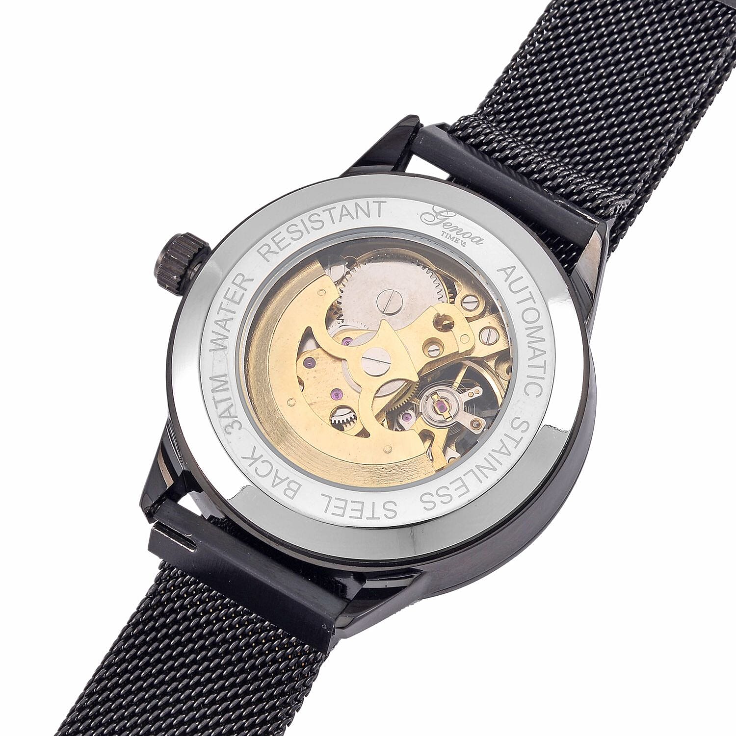 GENOA Automatic Mechanical Movement With Literal Dial With Arched Glass 7624324 6