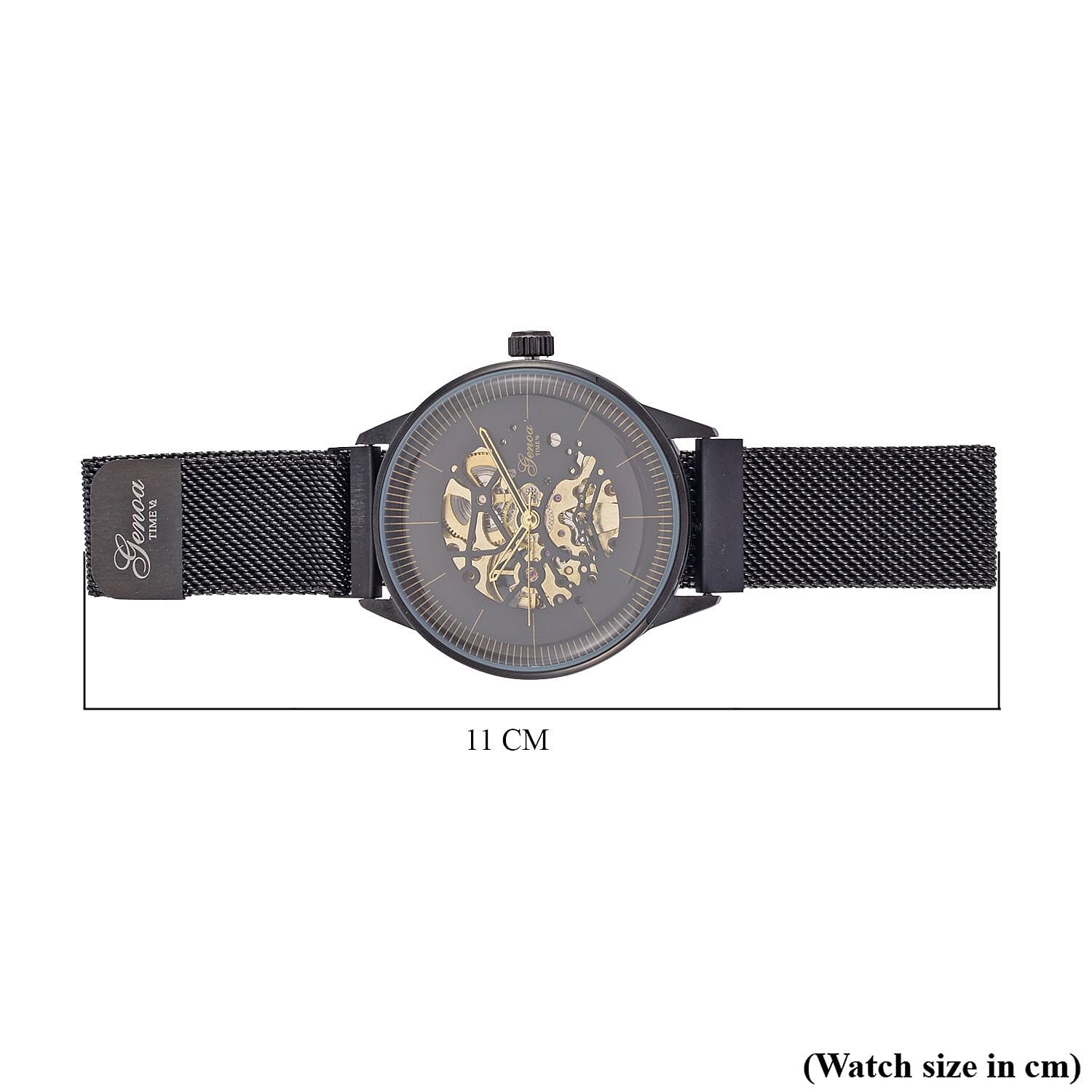 GENOA Automatic Mechanical Movement With Literal Dial With Arched Glass 7624324 7