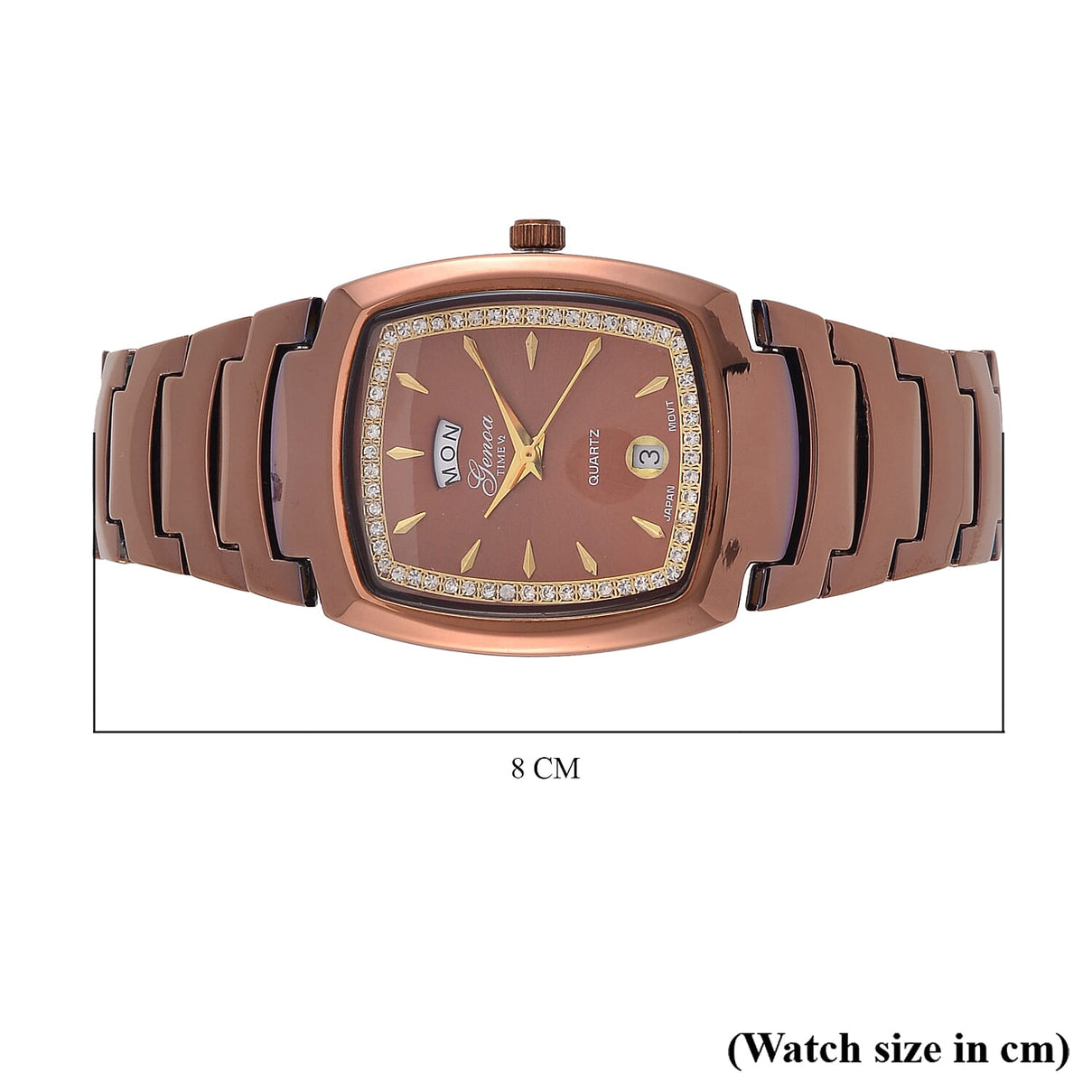 Designer Inspired Closeout Deal  - GENOA Japanese Movement Watch in Stainless Steel - Bronze 7802695 7