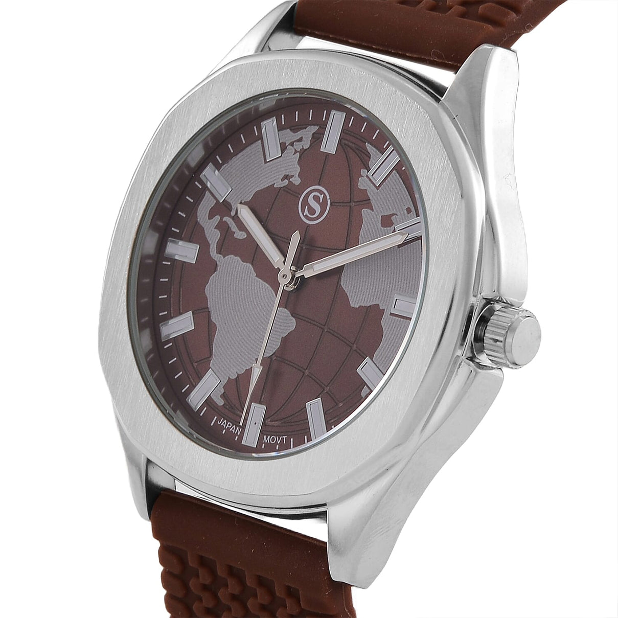 STRADA PC21S Japanese Movement Globe Dial Watch 7812985 3