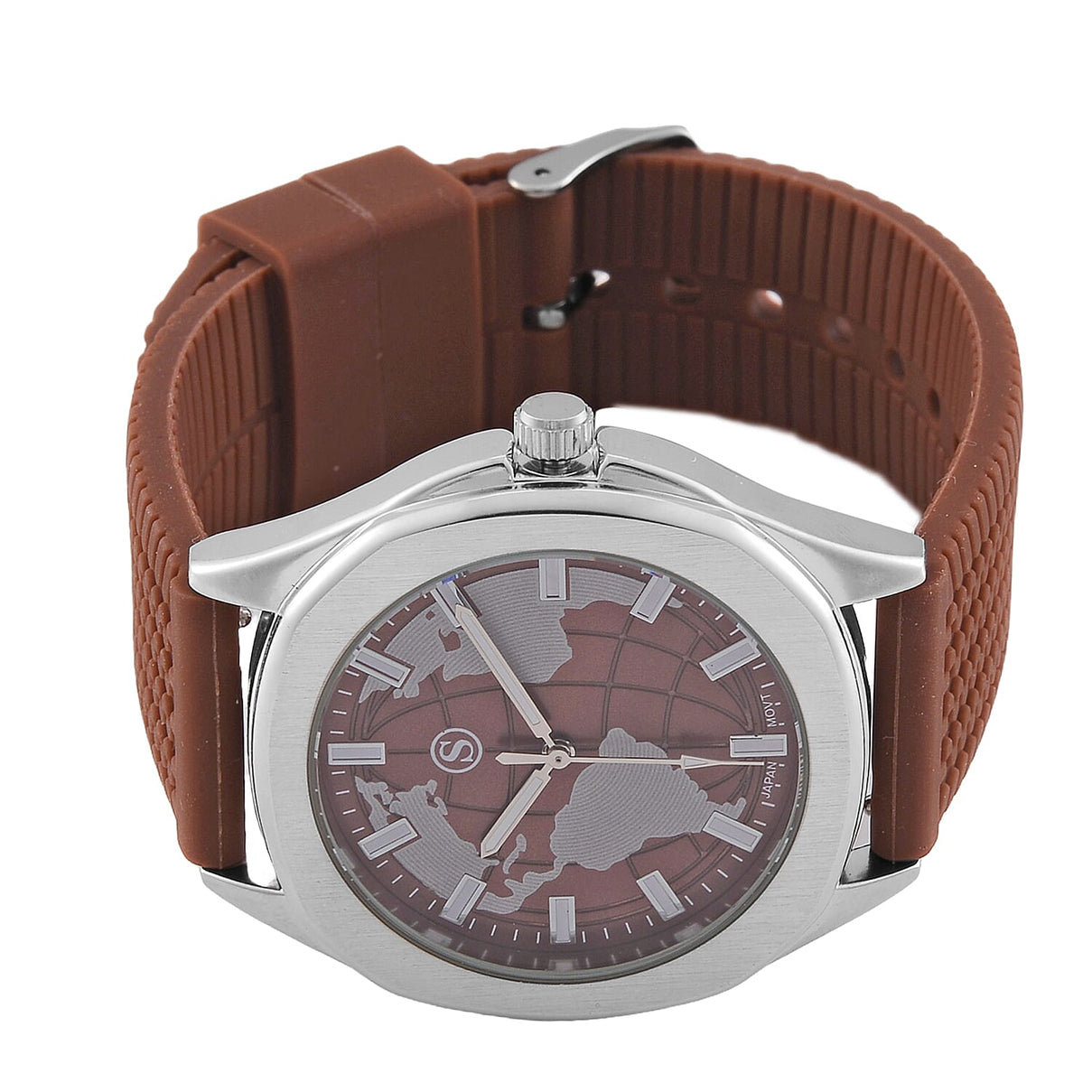 STRADA PC21S Japanese Movement Globe Dial Watch 7812985 4