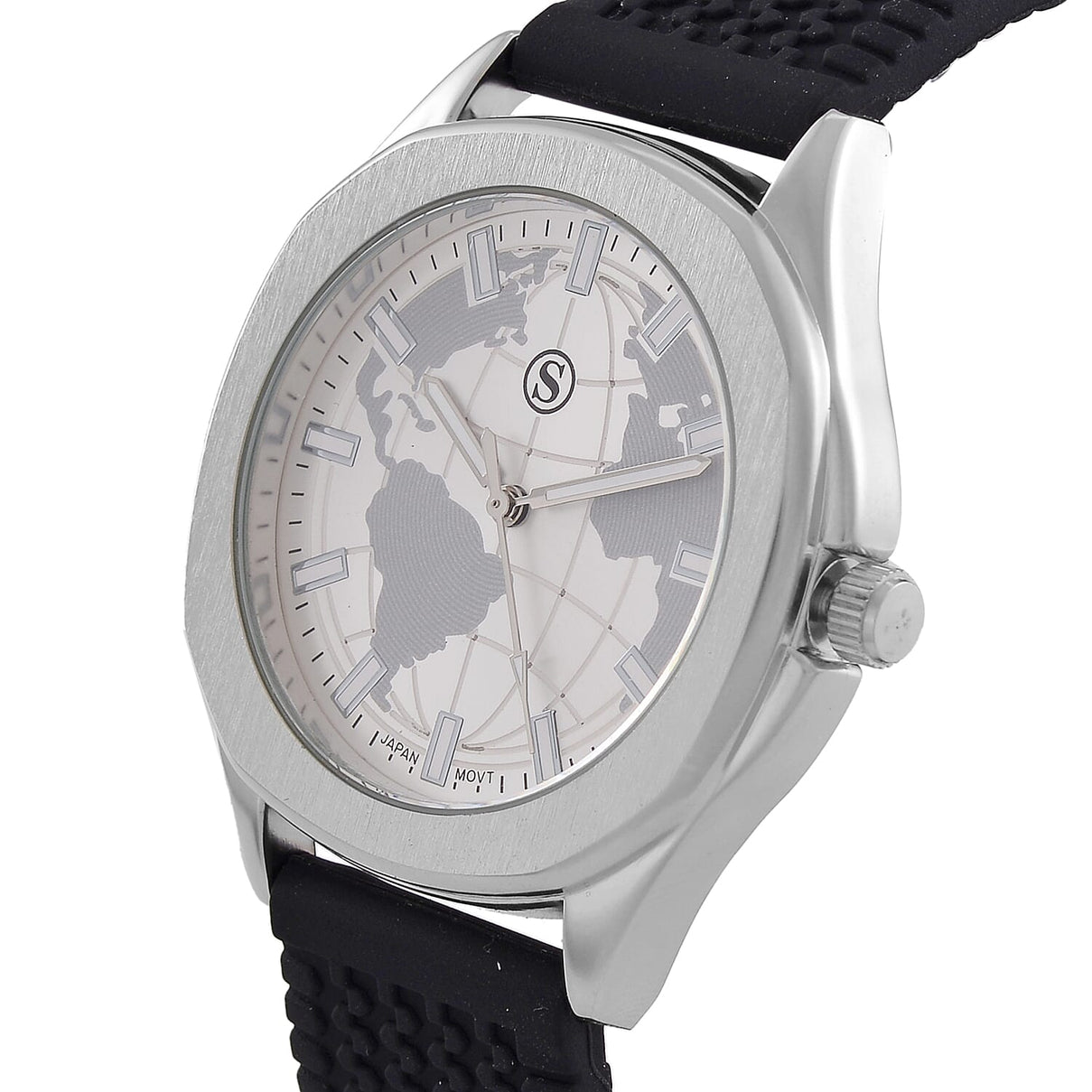 STRADA Globe Dial Silicone Watch 7813020 3