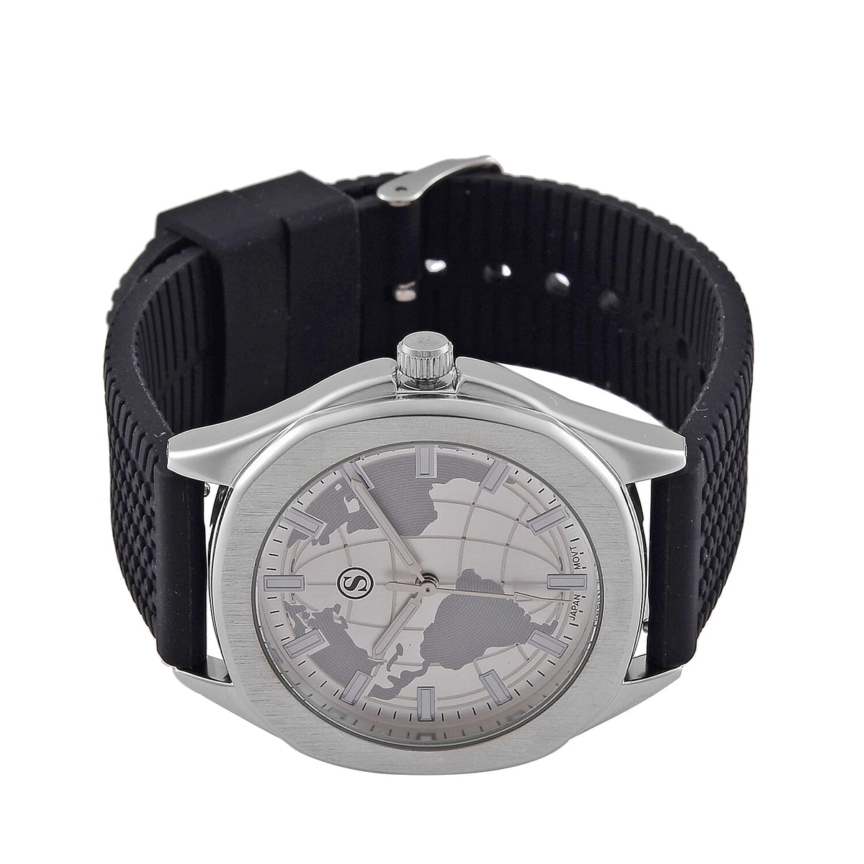 STRADA Globe Dial Silicone Watch 7813020 4