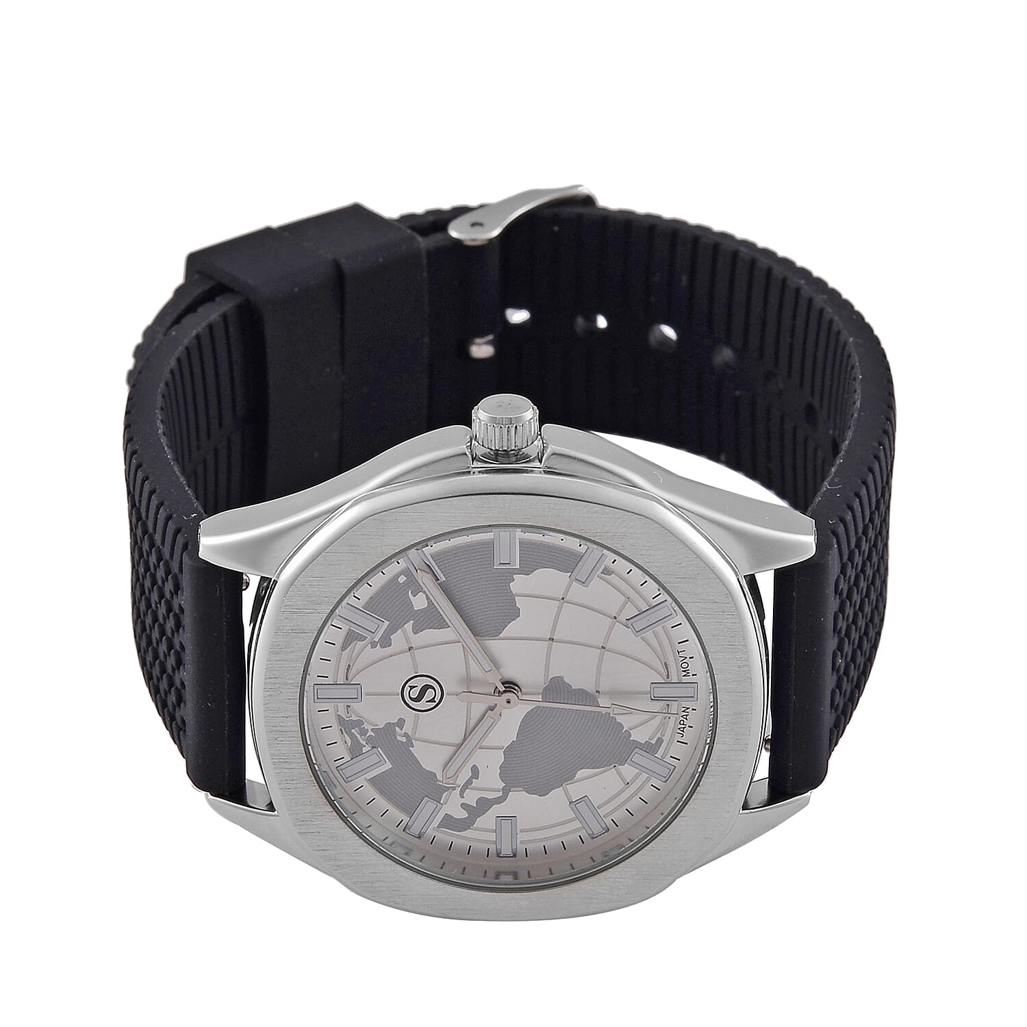 STRADA Globe Dial Silicone Watch 7813020 4