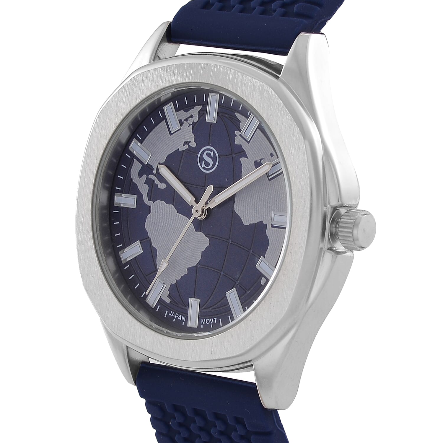 STRADA PC21S Japan Movement Globe Dial Watch 7813040 3