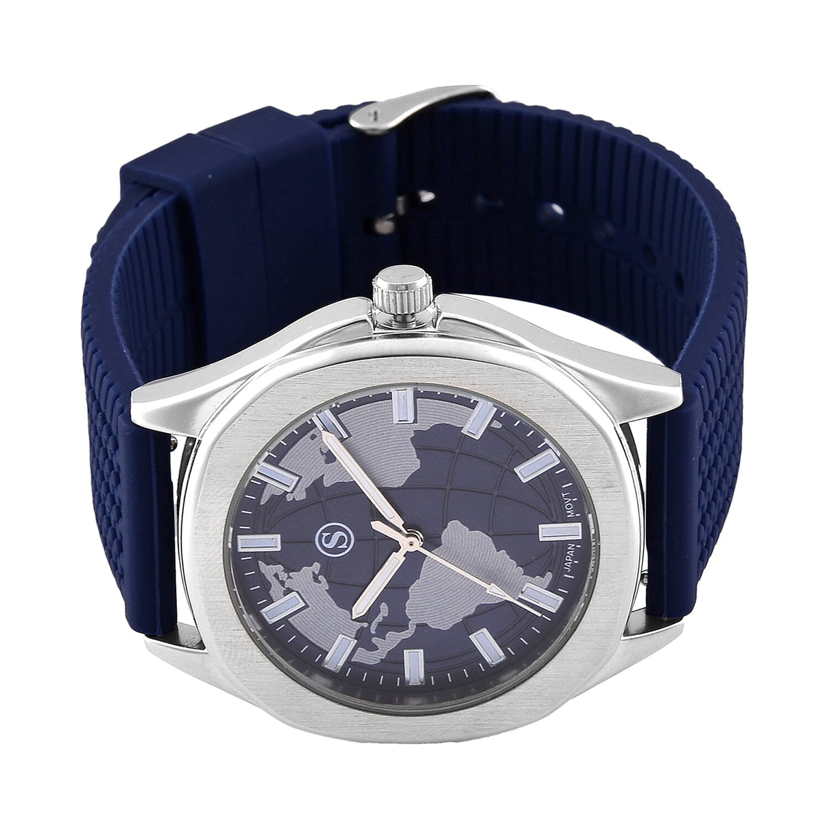 STRADA PC21S Japan Movement Globe Dial Watch 7813040 4