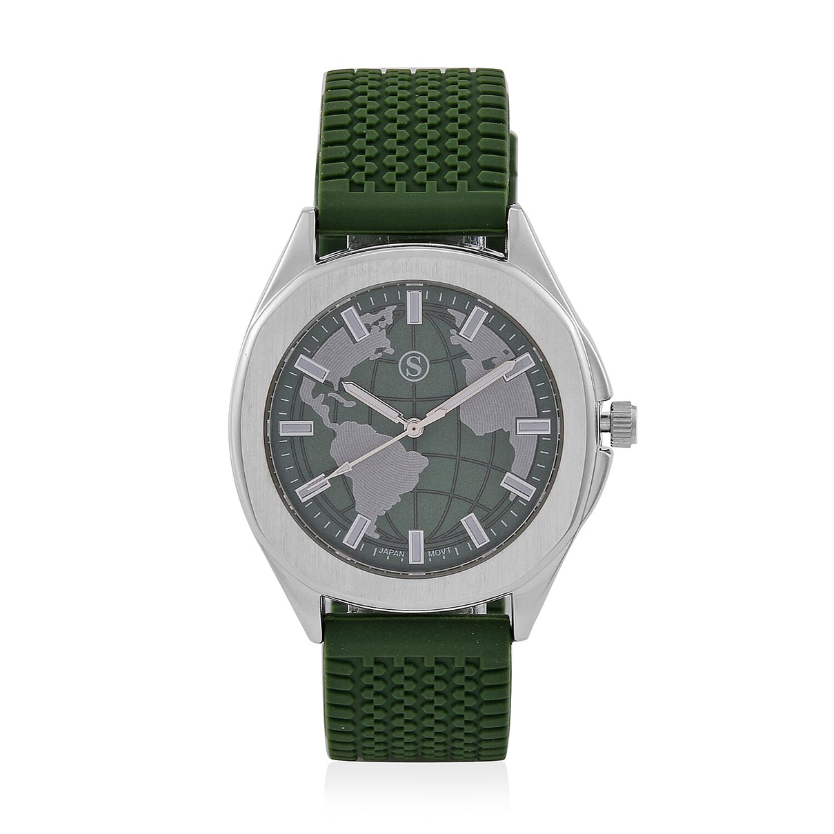 STRADA Globe Dial Silicone Watch 7813041 0