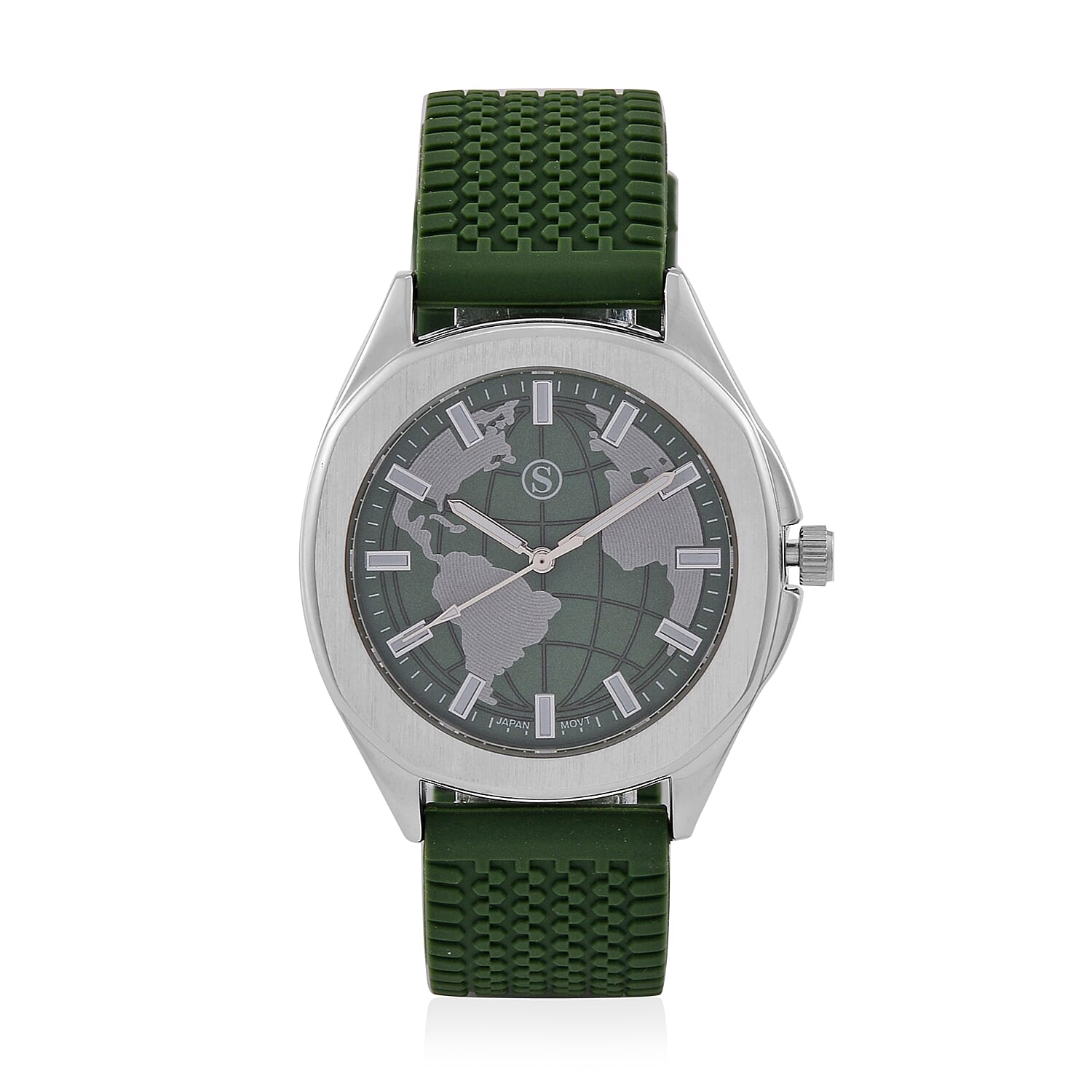 STRADA Globe Dial Silicone Watch 7813041 0