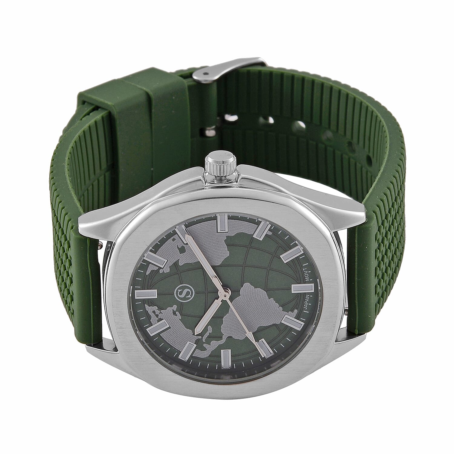 STRADA Globe Dial Silicone Watch 7813041 5