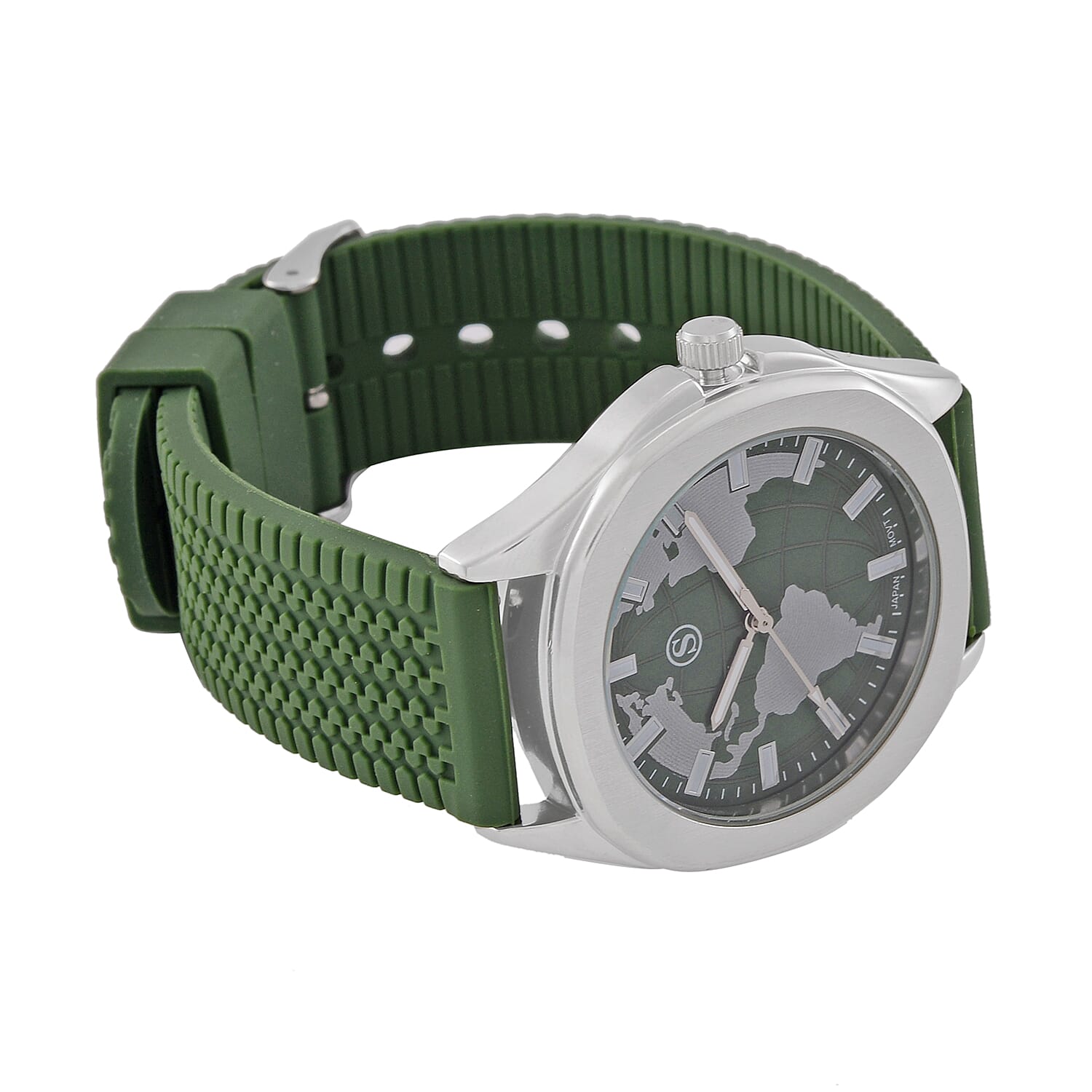 STRADA Globe Dial Silicone Watch 7813041 6