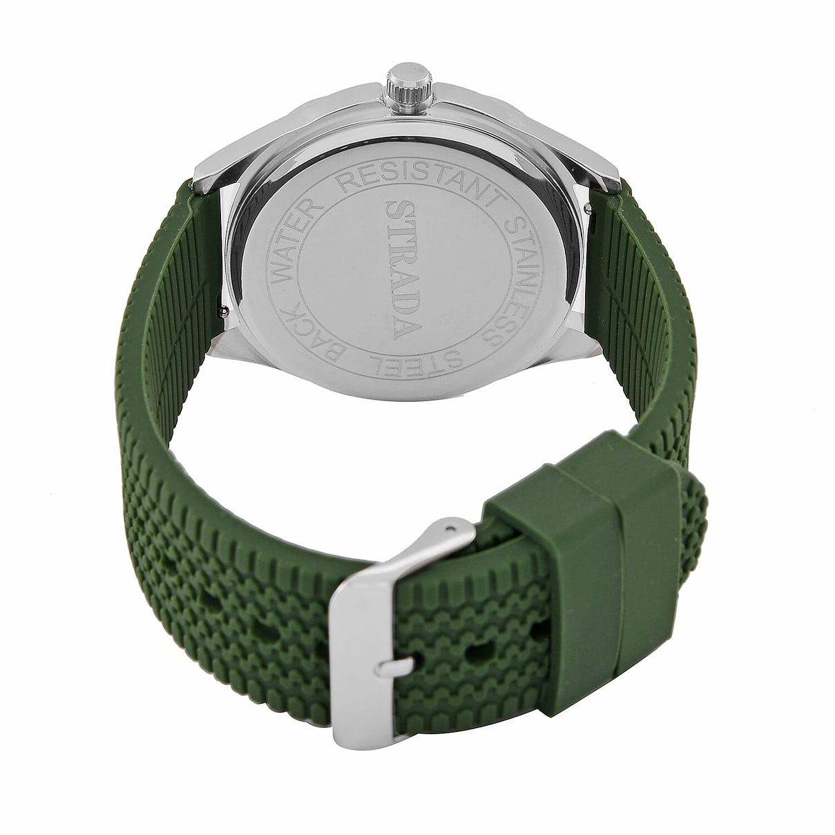 STRADA Globe Dial Silicone Watch 7813041 7