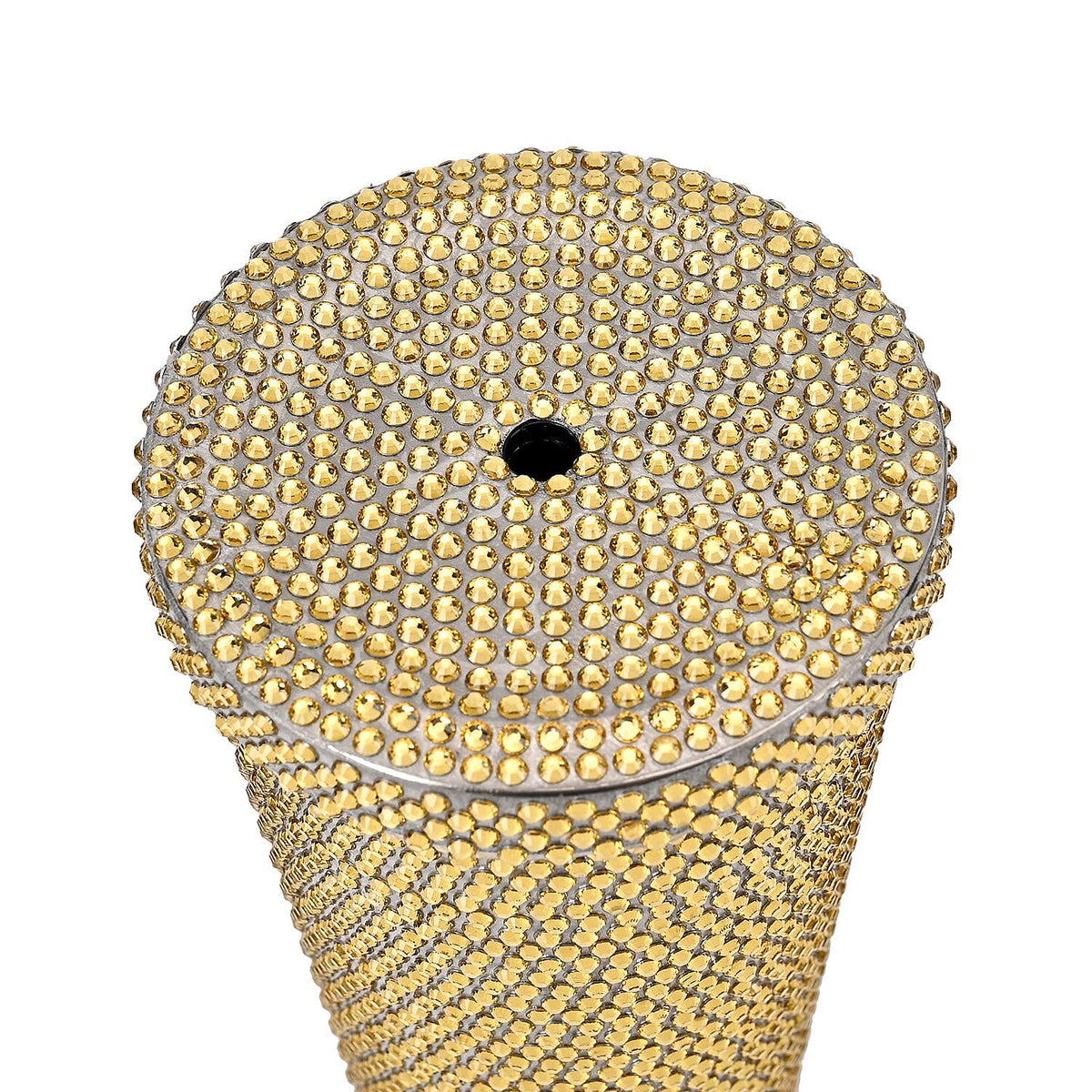 Crystal Encrusted Stainless Steel Insulated Cup with Straw &amp; Lid (Capacity 18oz) - Champagne 7585806 5
