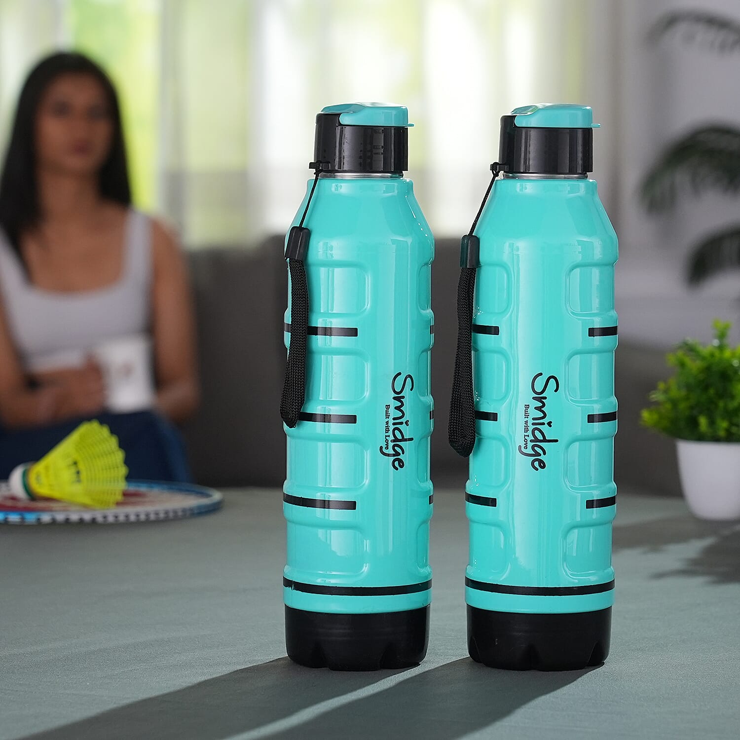 Set of 2 Wave Warm - Cold Insulated Stainless Steel Bottle Leak Proof - Blue 700 ML 7727111 2