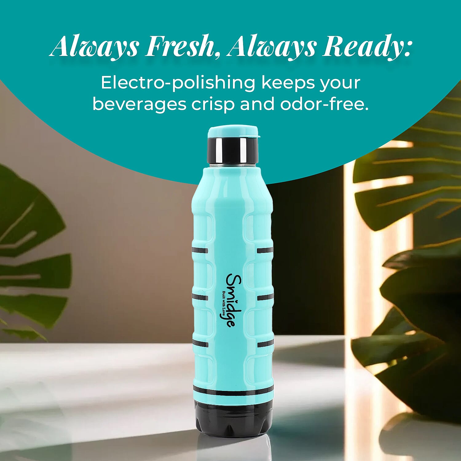 Set of 2 Wave Warm - Cold Insulated Stainless Steel Bottle Leak Proof - Blue 700 ML 7727111 3