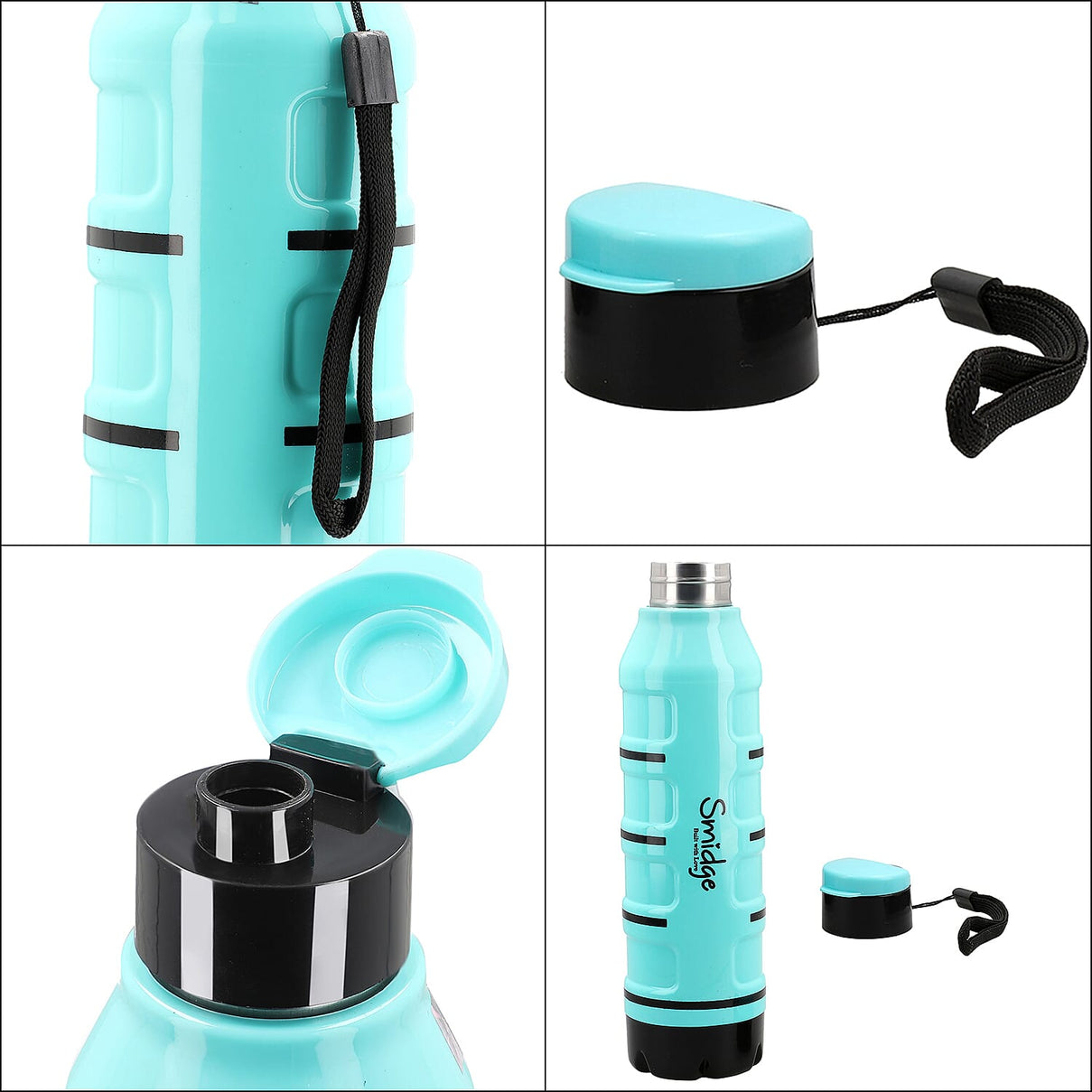 Set of 2 Wave Warm - Cold Insulated Stainless Steel Bottle Leak Proof - Blue 700 ML 7727111 7
