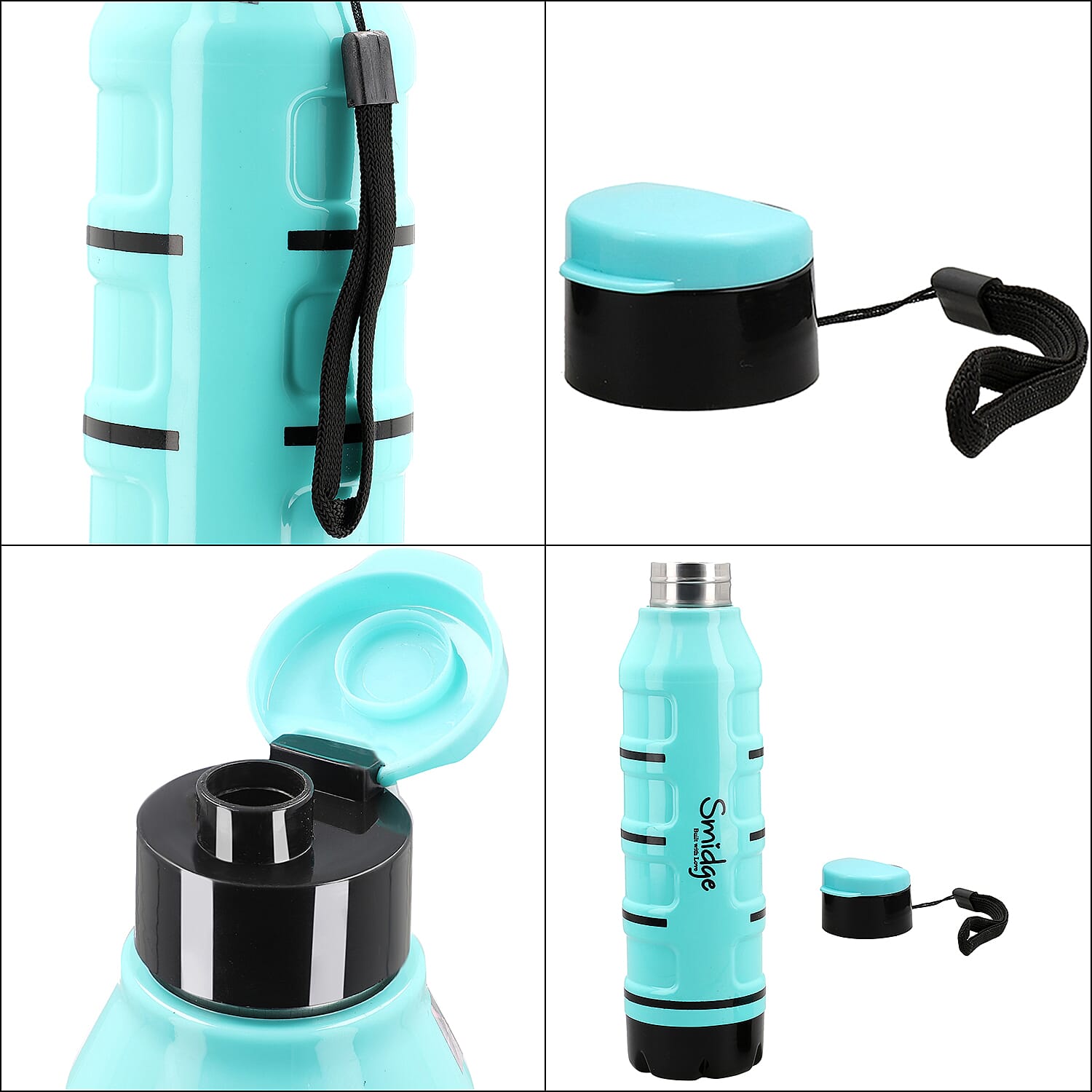 Set of 2 Wave Warm - Cold Insulated Stainless Steel Bottle Leak Proof - Blue 700 ML 7727111 7