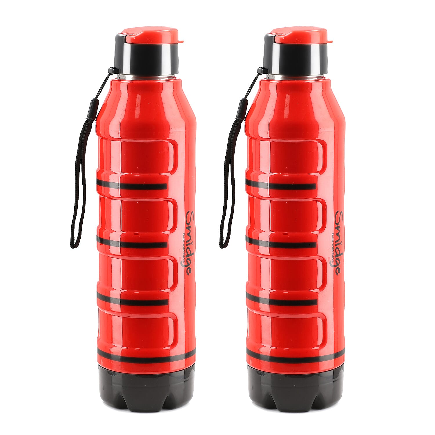 Set of 2 Wave Warm - Cold Insulated Stainless Steel Bottle Leak Proof - Red 700 ML 7729554 0