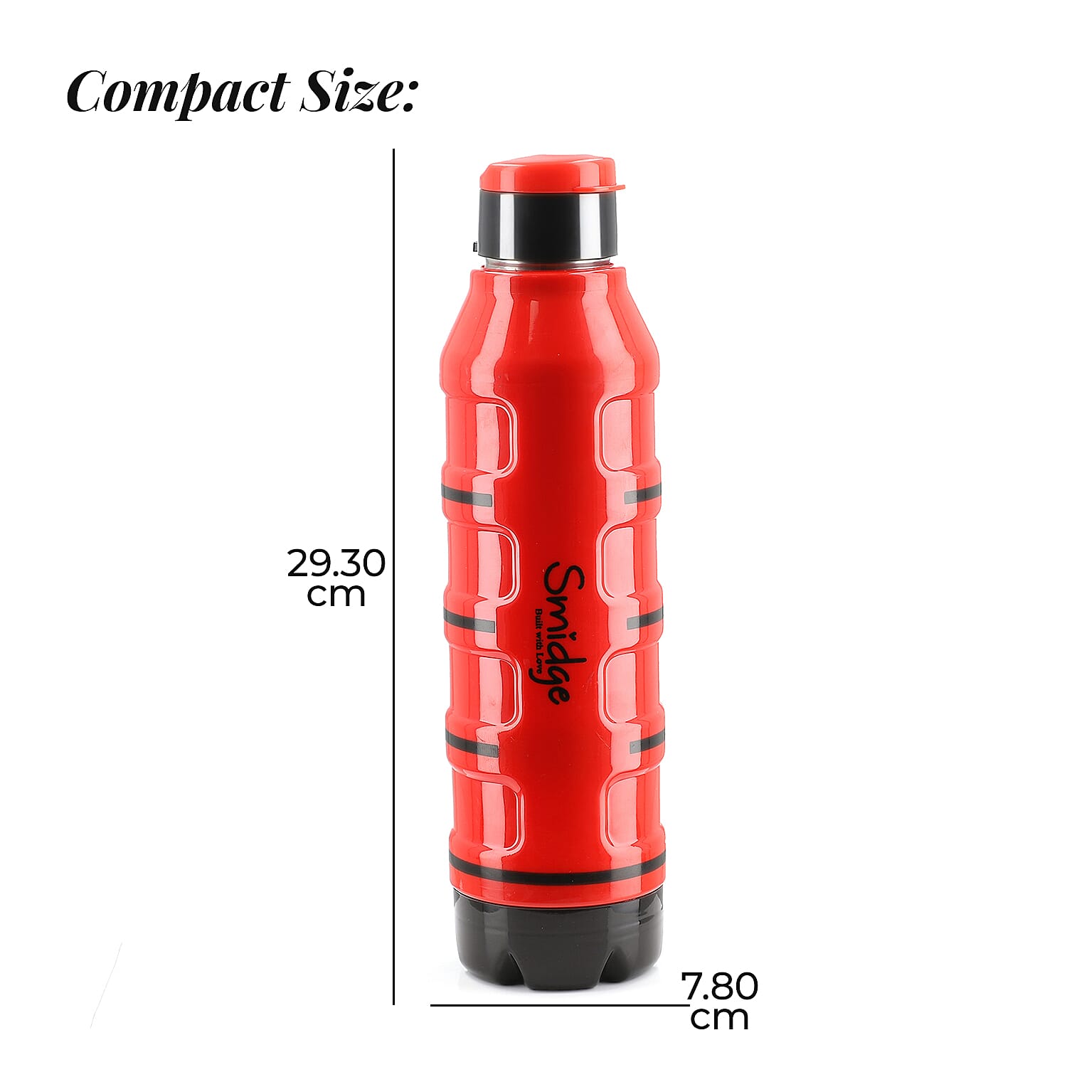Set of 2 Wave Warm - Cold Insulated Stainless Steel Bottle Leak Proof - Red 700 ML 7729554 8