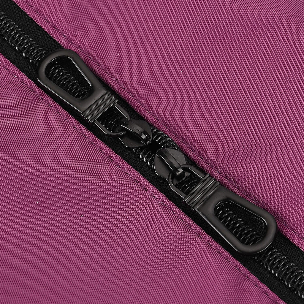 Duffle Bag- 3 slip pockets and 1 zip pocket - Water Repellent Multipurpose - Purple