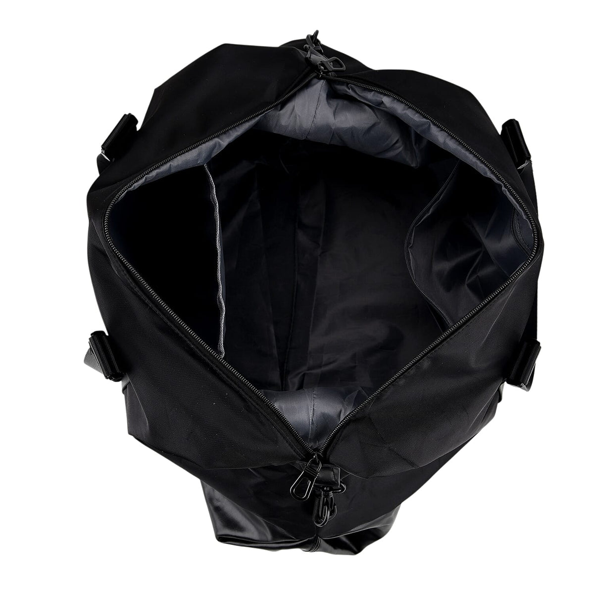 Duffle Bag- 3 slip pockets and 1 zip pocket - Water Repellent Multipurpose - Black V32517980 6