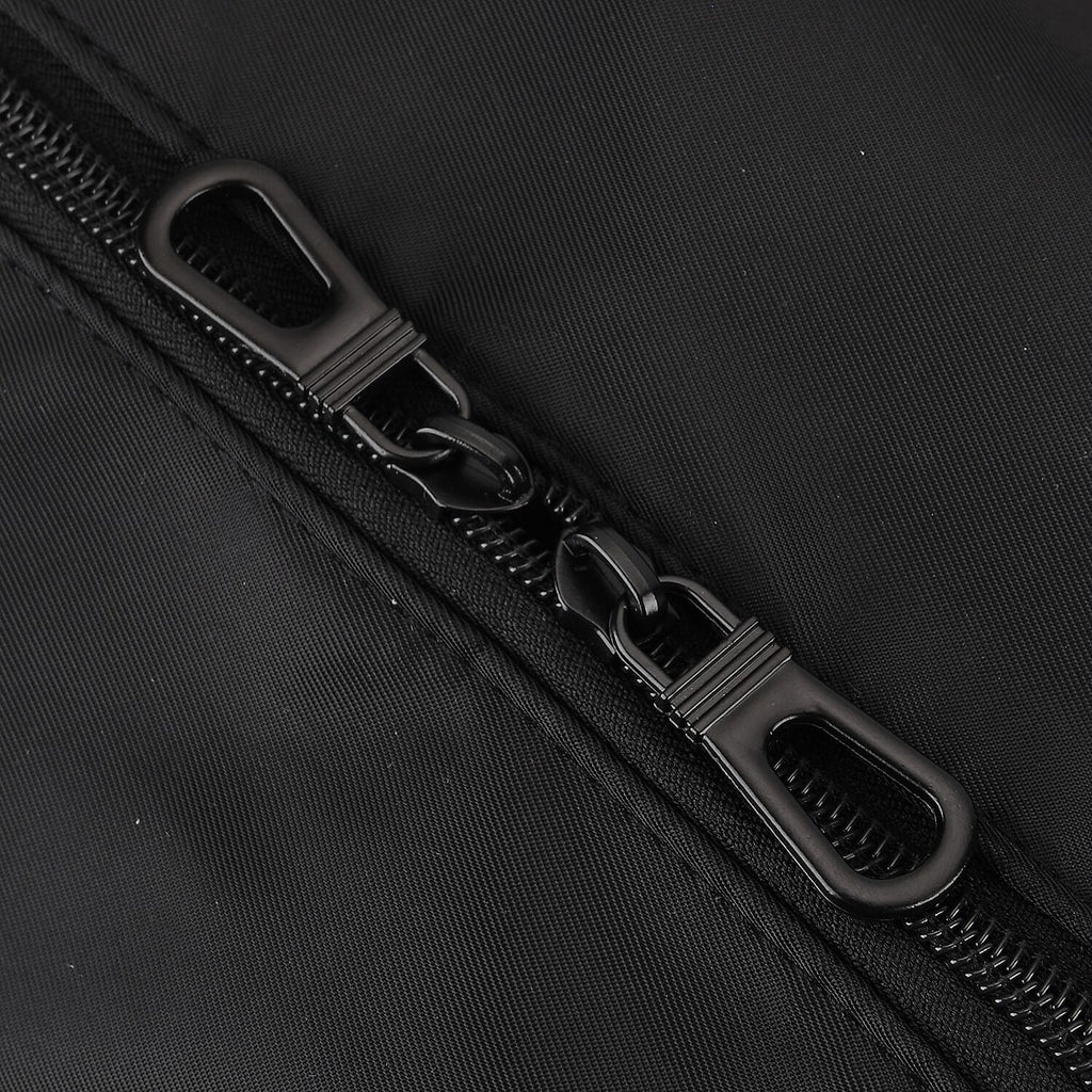 Duffle Bag- 3 slip pockets and 1 zip pocket - Water Repellent Multipurpose - Black