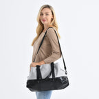 Duffle Bag- 3 slip pockets and 1 zip pocket - Water Repellent Multipurpose - Grey