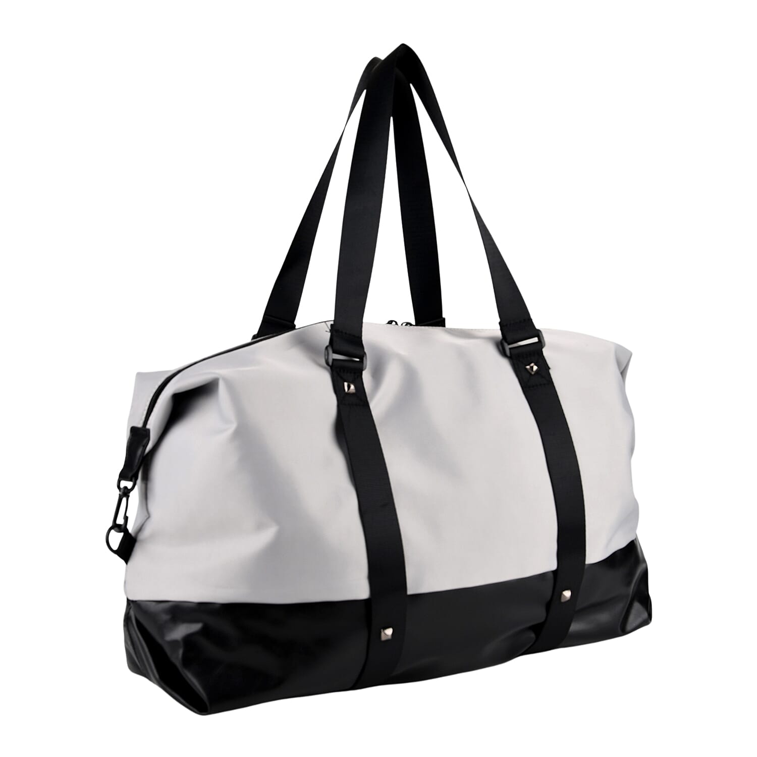 Duffle Bag- 3 slip pockets and 1 zip pocket - Water Repellent Multipurpose - Grey 7689186 8
