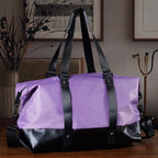 Duffle Bag- 3 slip pockets and 1 zip pocket - Water Repellent Multipurpose - Lilac