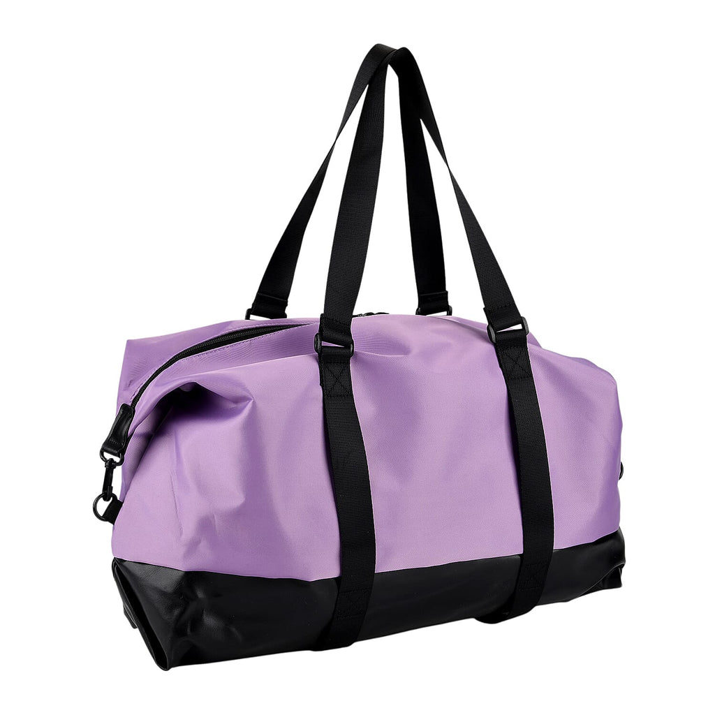 Duffle Bag- 3 slip pockets and 1 zip pocket - Water Repellent Multipurpose - Lilac