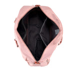 Water Repellent Pleated Travel Dufflle Bag - Light Pink