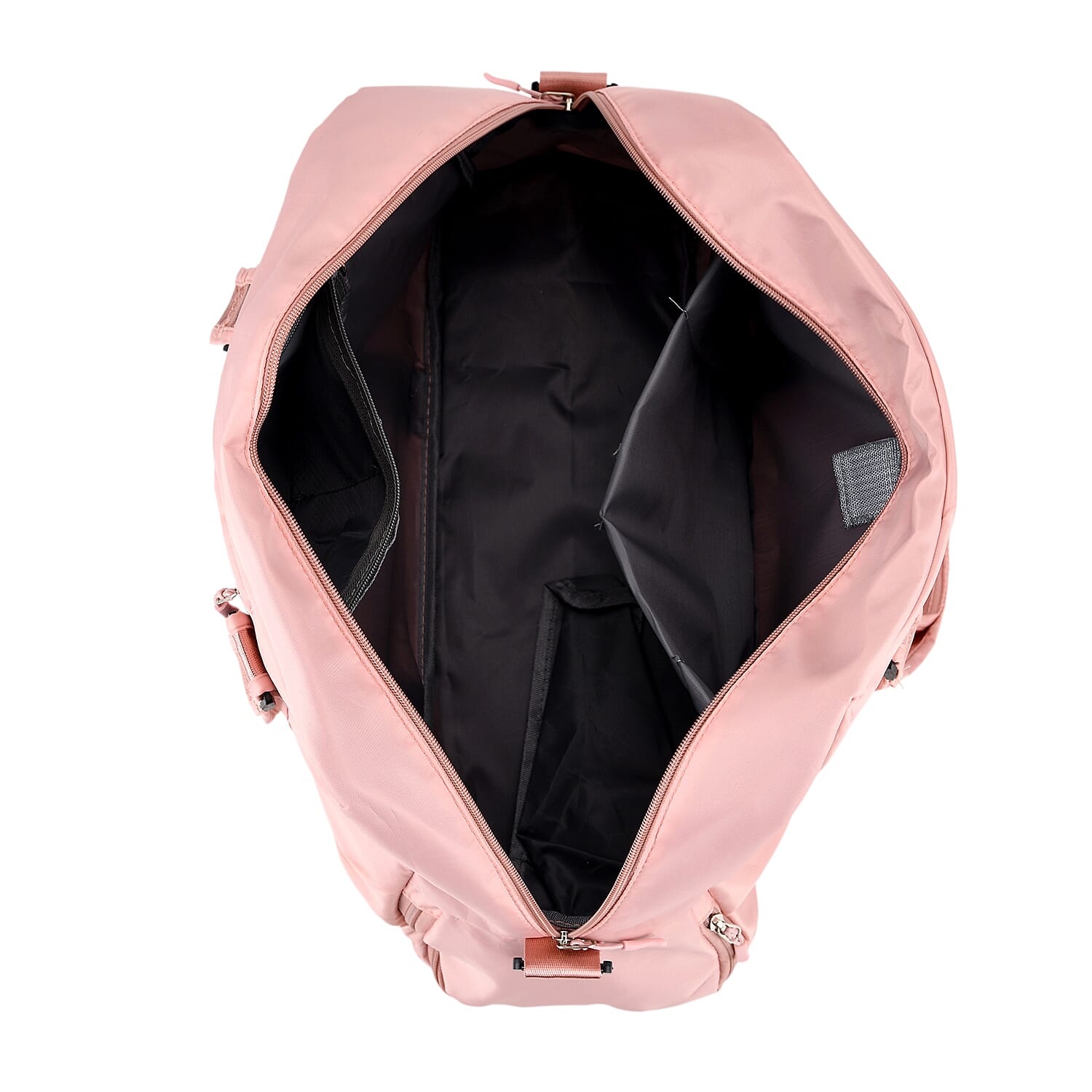 Water Repellent Pleated Travel Dufflle Bag - Light Pink 7689135 11
