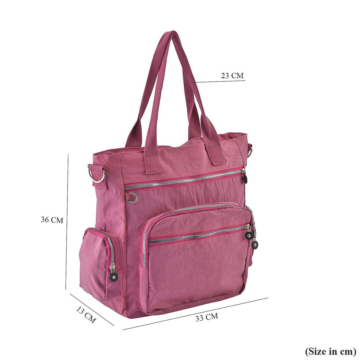Multi-Pocket Satchel Bag with Detachable Shoulder Strap - Purple 3682040 14