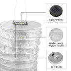 20 LED Solar Lantern (Dia. 90x20 cm) - White