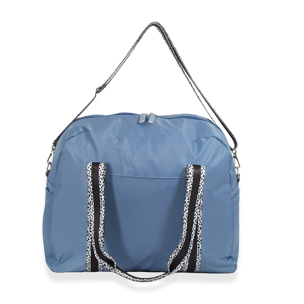 Waterproof Duffle Weekender Tote Bag with Shoulder Strap - Blue