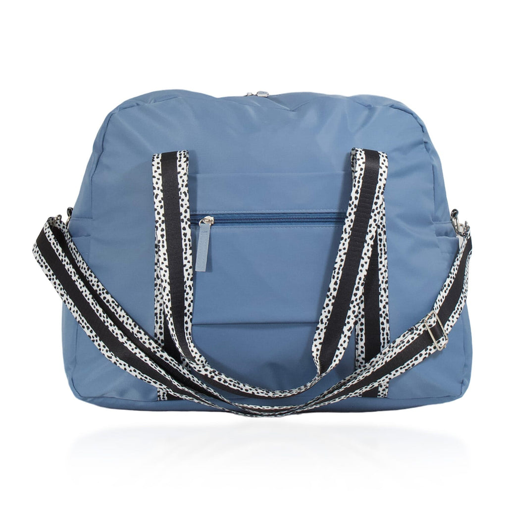 Waterproof Duffle Weekender Tote Bag with Shoulder Strap - Blue