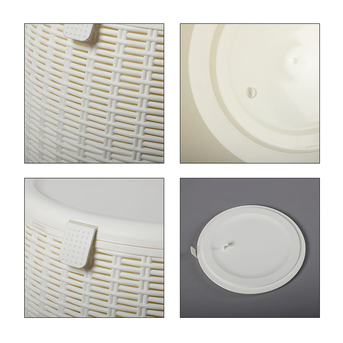 Weatherproof Patio Furniture Ice Bucket  with Lid and Handle in White 3717875 6