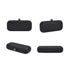 Weave Pattern Clutch Bag with Shoulder Metal Chain - Black