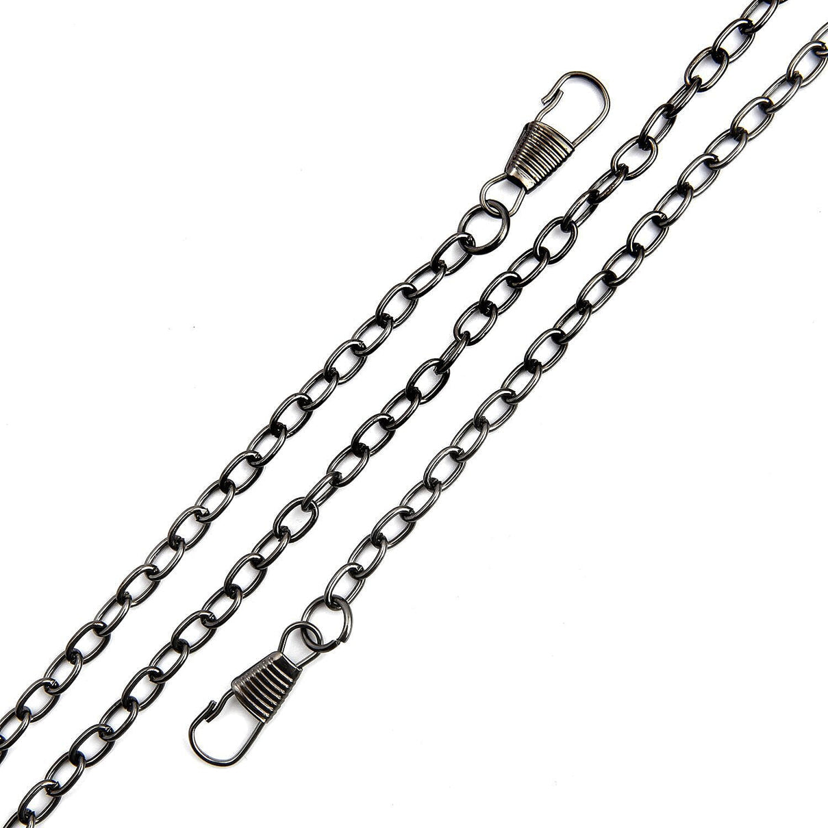 Weave Pattern Clutch Bag with Shoulder Metal Chain - Black 7163915 5