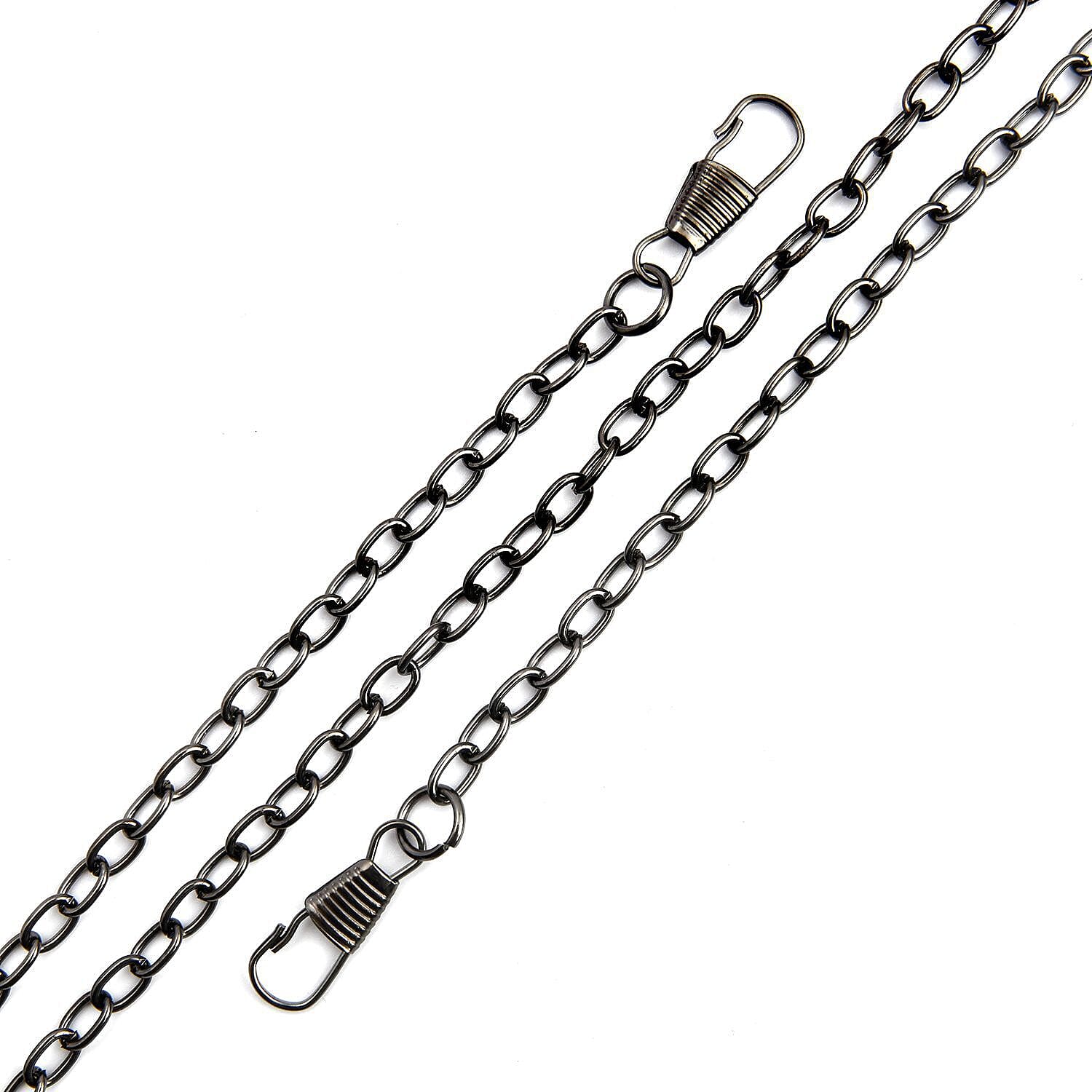 Weave Pattern Clutch Bag with Shoulder Metal Chain - Black 7163915 5