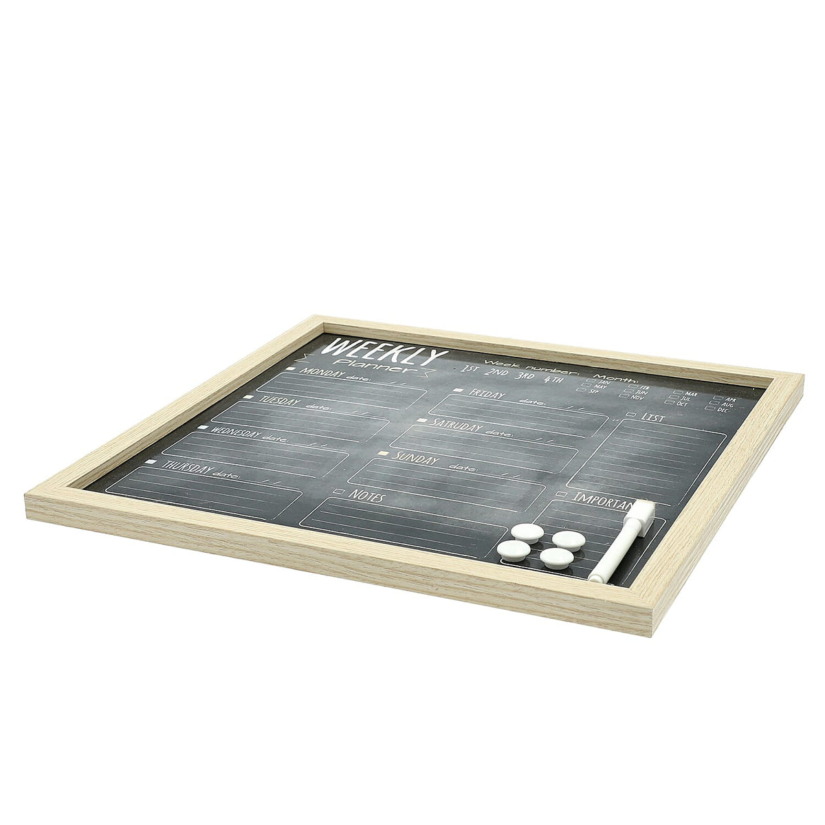 Weekly Planner Board (included- Magnetic Marker with Eraser Cap, 4 Magnet) (Size 40x40cm) 3629290 2