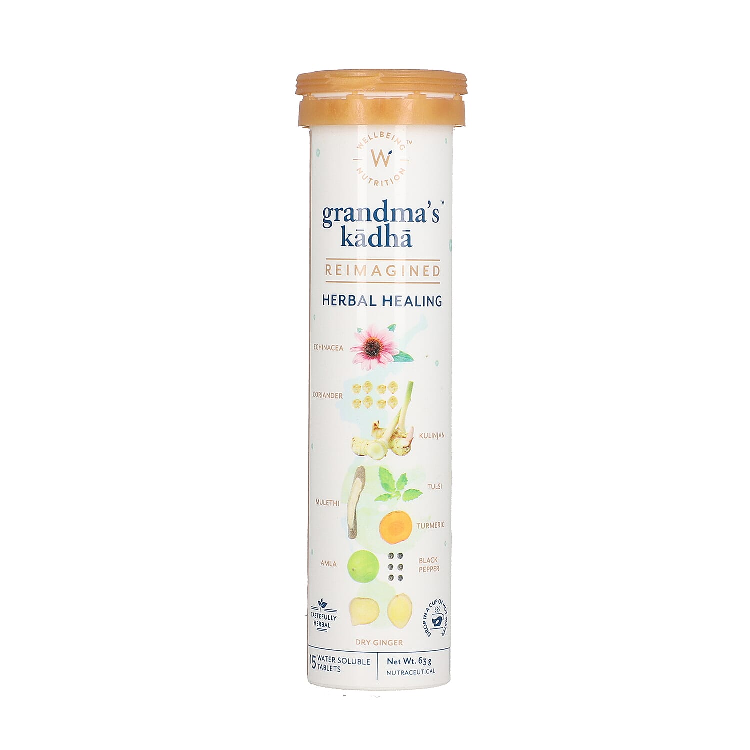 Wellbeing Nutrition Grandma Kadha Tube of 15 Effervescent Tablets 6089620 2